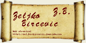 Željko Birčević vizit kartica